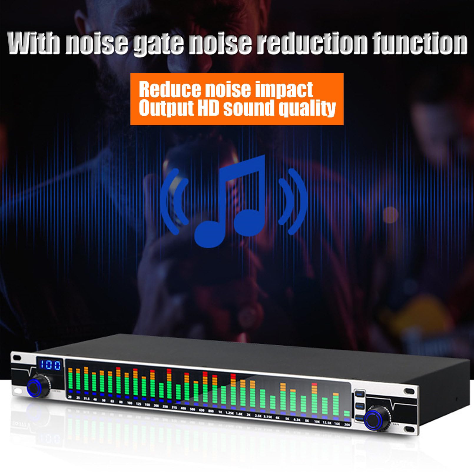 31 pasmowy korektor graficzny, cyfrowy korektor audio De Audio profesjonalny system dźwiękowy profesjonalne korektory, redukcja szumów Eq