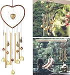 Heart Wind Chime Outdoor, BetterJonny Metal Tube Wind Chimes Lucky Dream Catcher Pendant Wind Chime for Garden, Yard, Patio, Home, Room, Window Decor