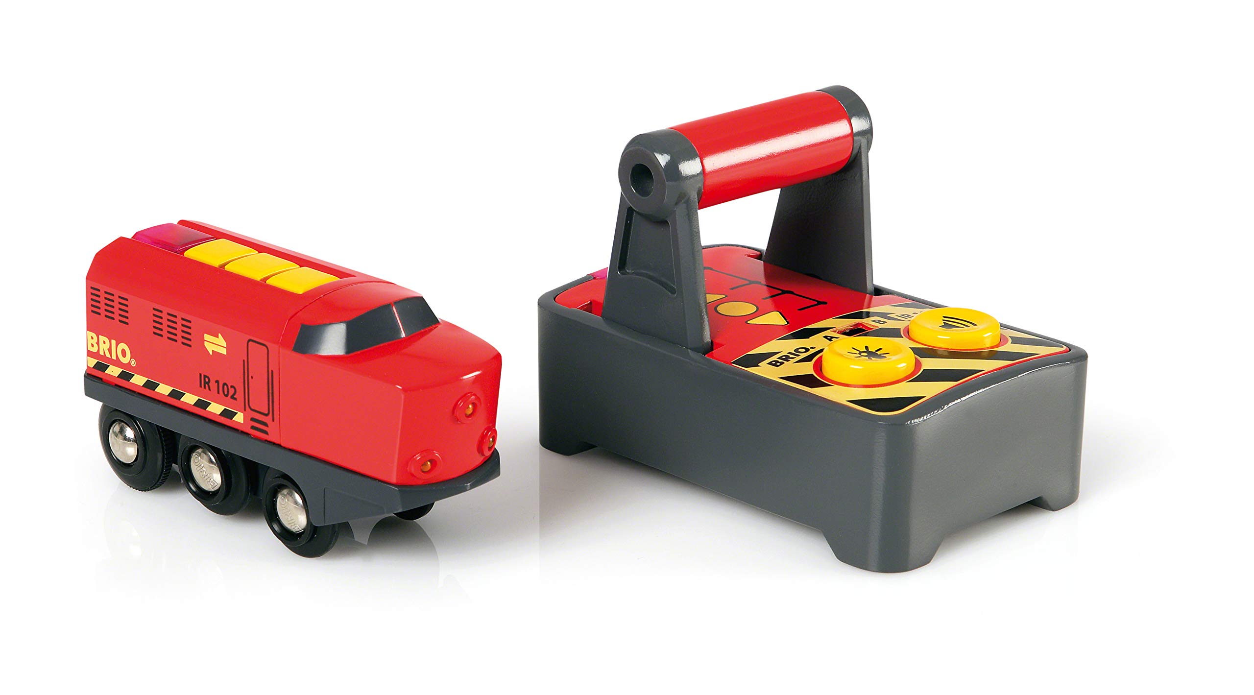 BRIO World 33213 IR-Frachtlok – Elektrische Lokomotive mit Fernsteuerung – Zubehör für die BRIO World & World 33757 Hebebrücke – Eisenbahnzubehör für die BRIO Holzeisenbahn