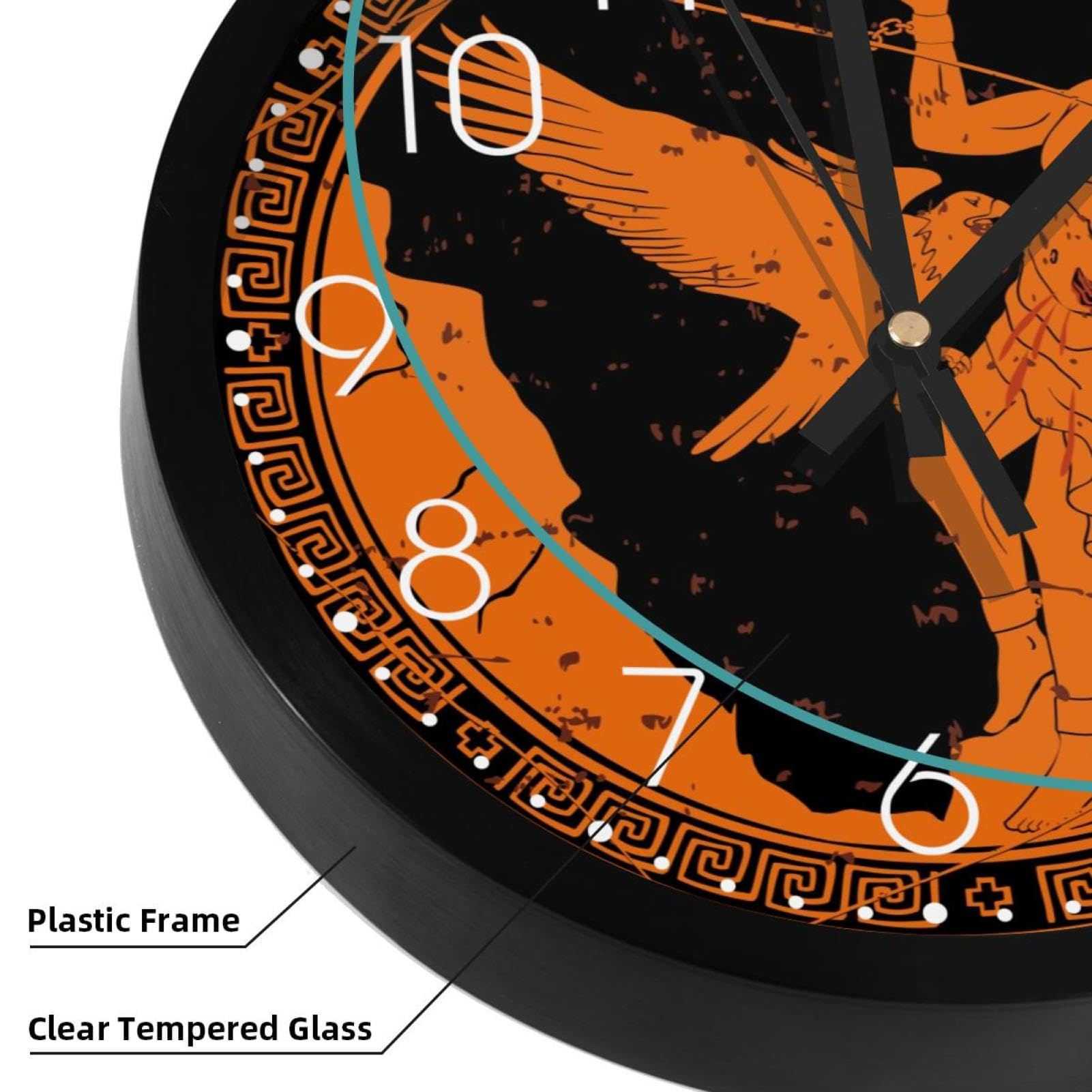 Use7 - Orologio da Parete Rotondo in Acrilico a Forma di Ciliegia, Cupcake, a Pois, Silenzioso, per Soggiorno, Cucina, Camera da Letto