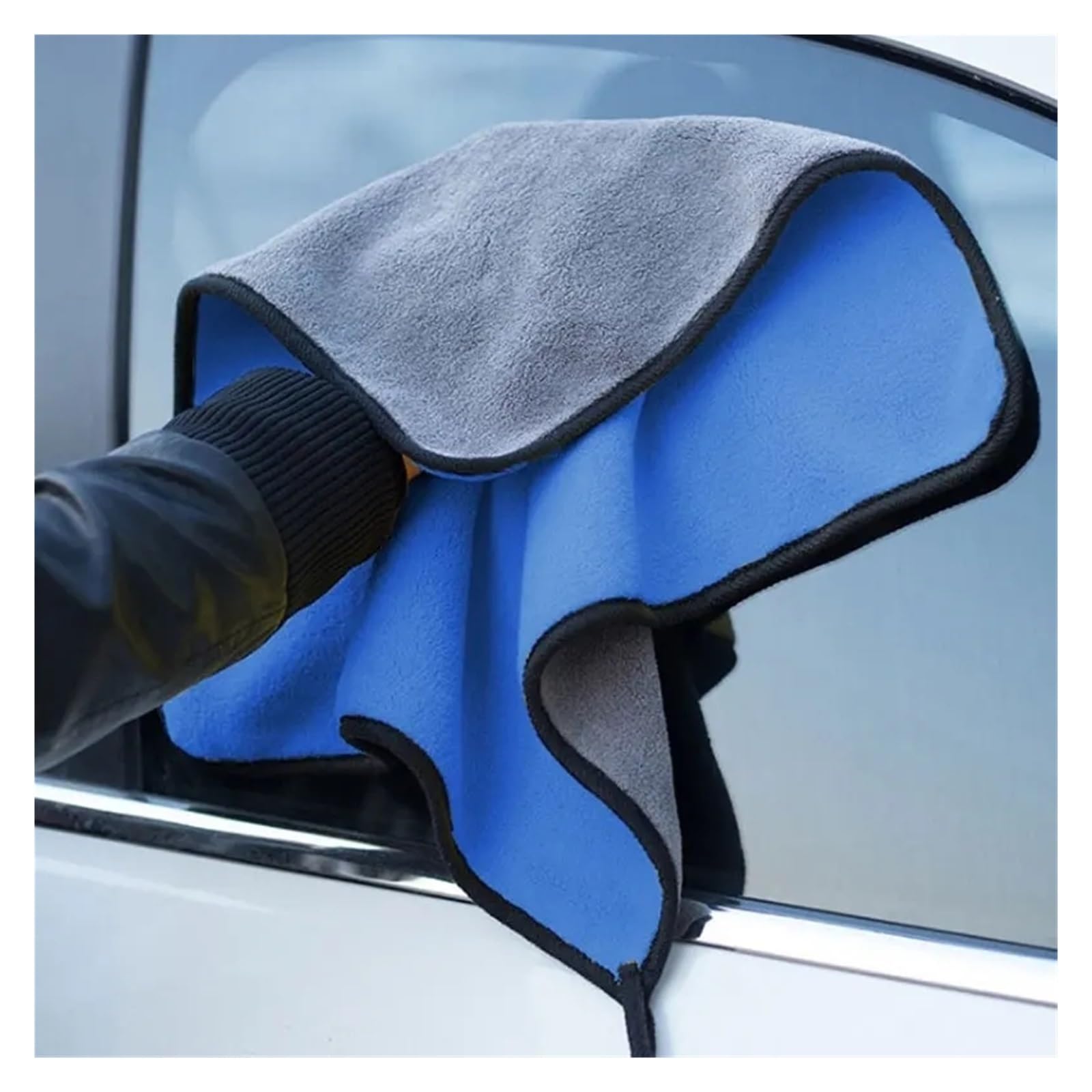 5PCS Double Sides Car Wash Microfiber Towel Cleaning Drying Cloth 30x60cm-5PCS — view 2
