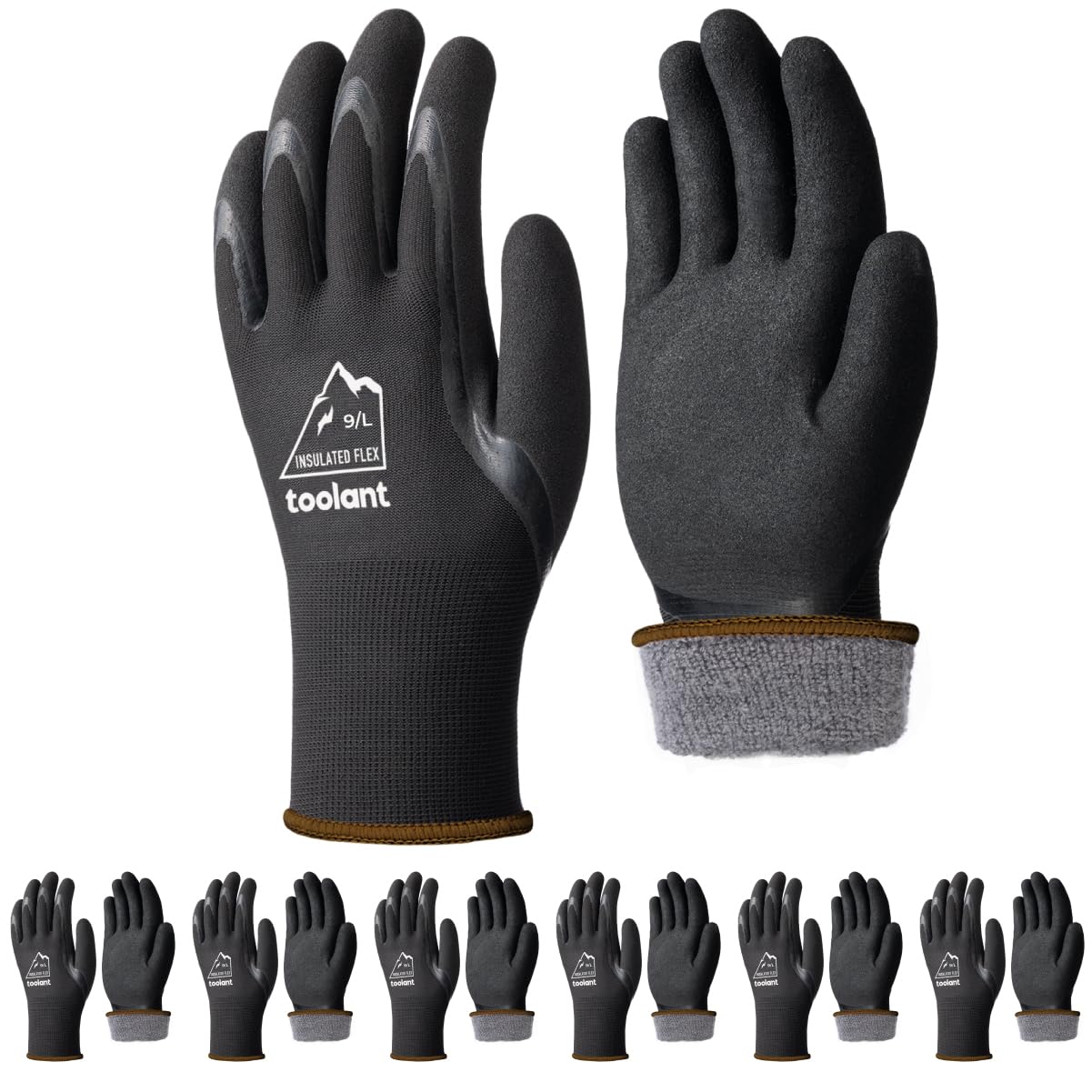 toolant Winter Work Gloves for Men & Women, Freezer Gloves with Super Durable & Grip, Insulated Liner for Cold Weather
