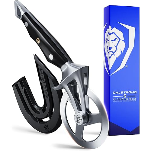 Dalstrong Pizza Wheel Cutter - The Orbit Razor Unique Pizza Wheel & Cutter -High-Carbon Heavy-Duty Stainless Steel - G10 Handle - Razor Sharp - Thumb Guard Protection & Blade Cover
