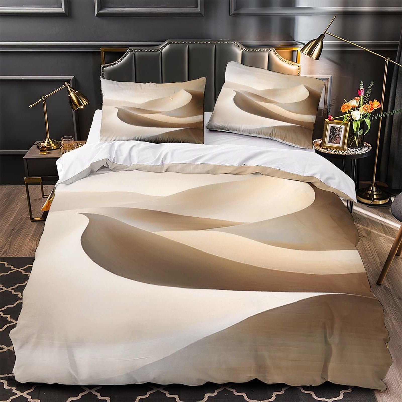 Housse de couette paysage abstrait pour chambre de femme moderne