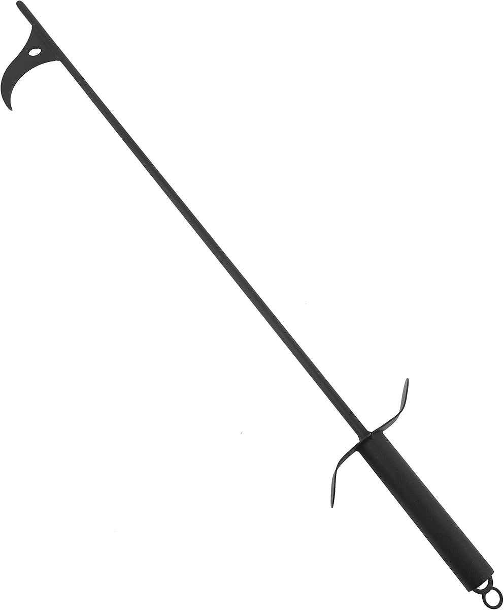 40-Inch Fire Pit Campfire Poker Stick for Fireplace, Camping, Wood Stove, Outdoor and Indoor Use, Black Solid Steel