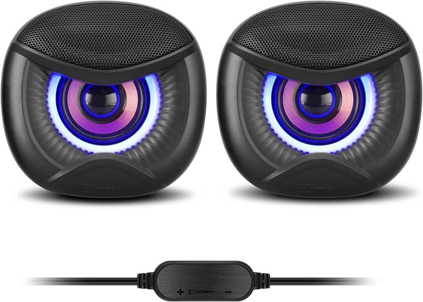 USB Powered Computer Speakers with RGB Blue Lighting...
