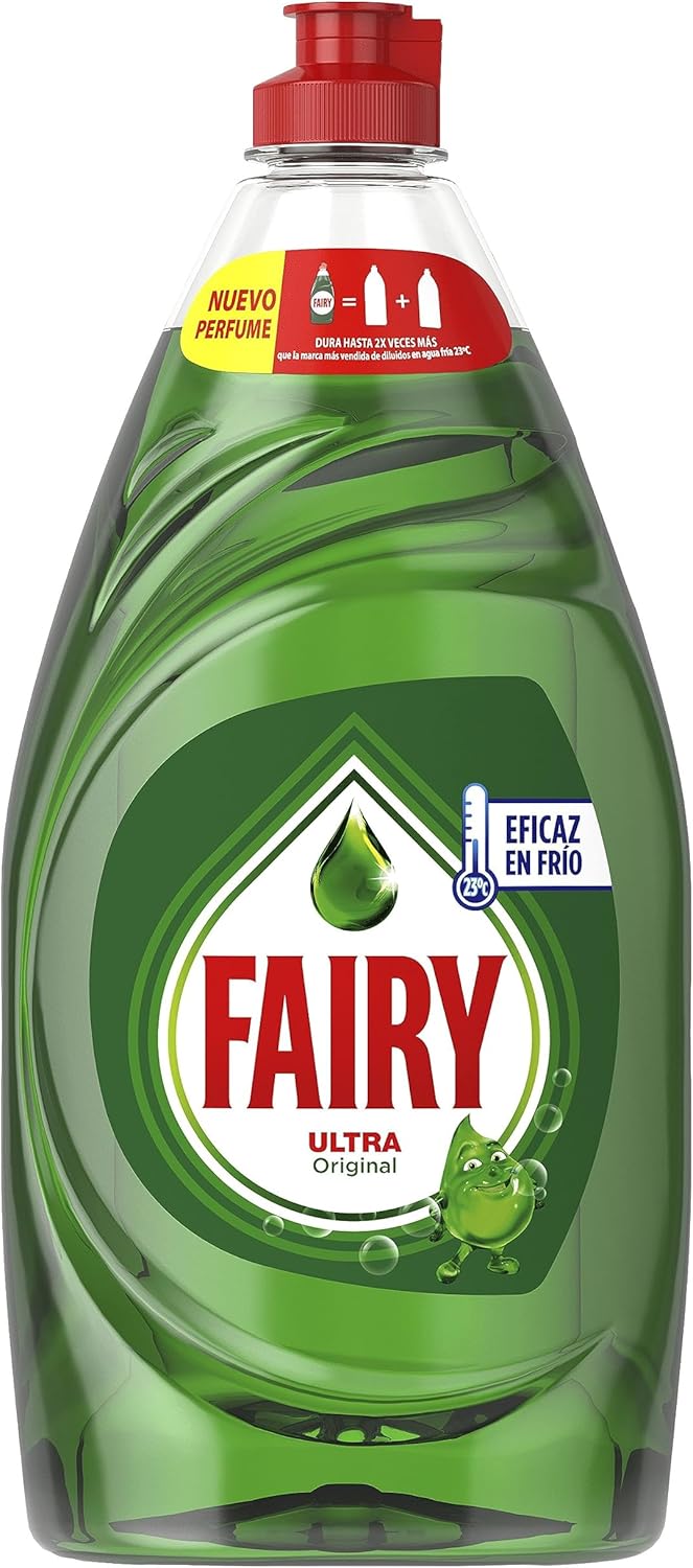 Fairy Ultra Detergente Llíquido sin Remojo ni Grasa, White, 820 ml (Paquete de 1)