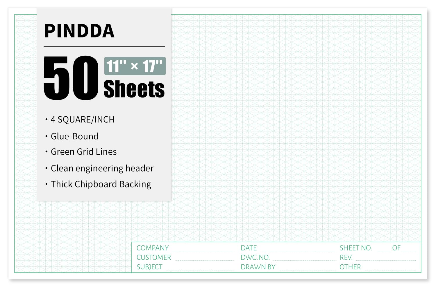 pindda 11x17 Dot Grid Pad