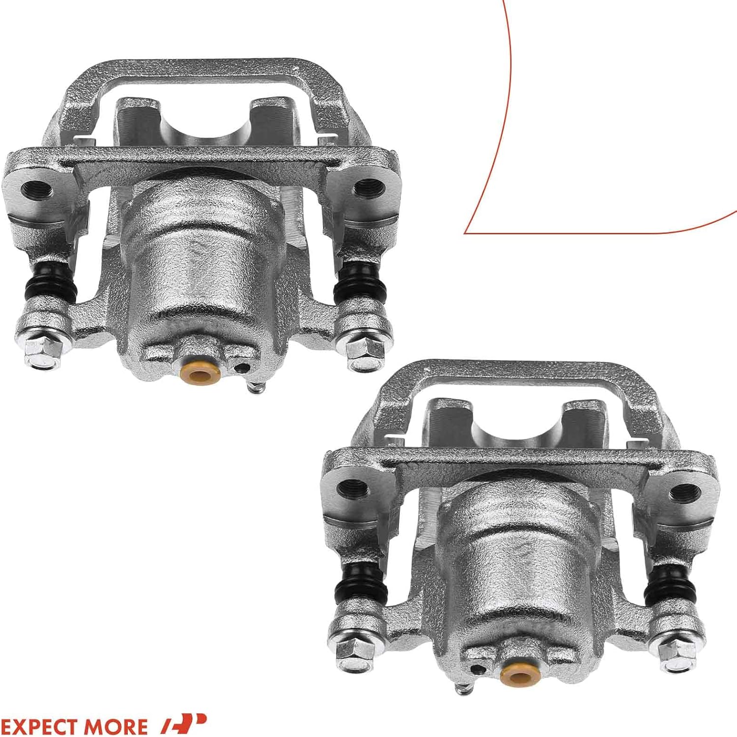 A-Premium Disc Brake Caliper Assembly with Bracket Compatible with Select Suzuki Models - Grand Vitara 2009-2013 L4 2.4L, 2009-2010 V6 3.2L - Rear Driver and Passenger Side, 2-PC Set