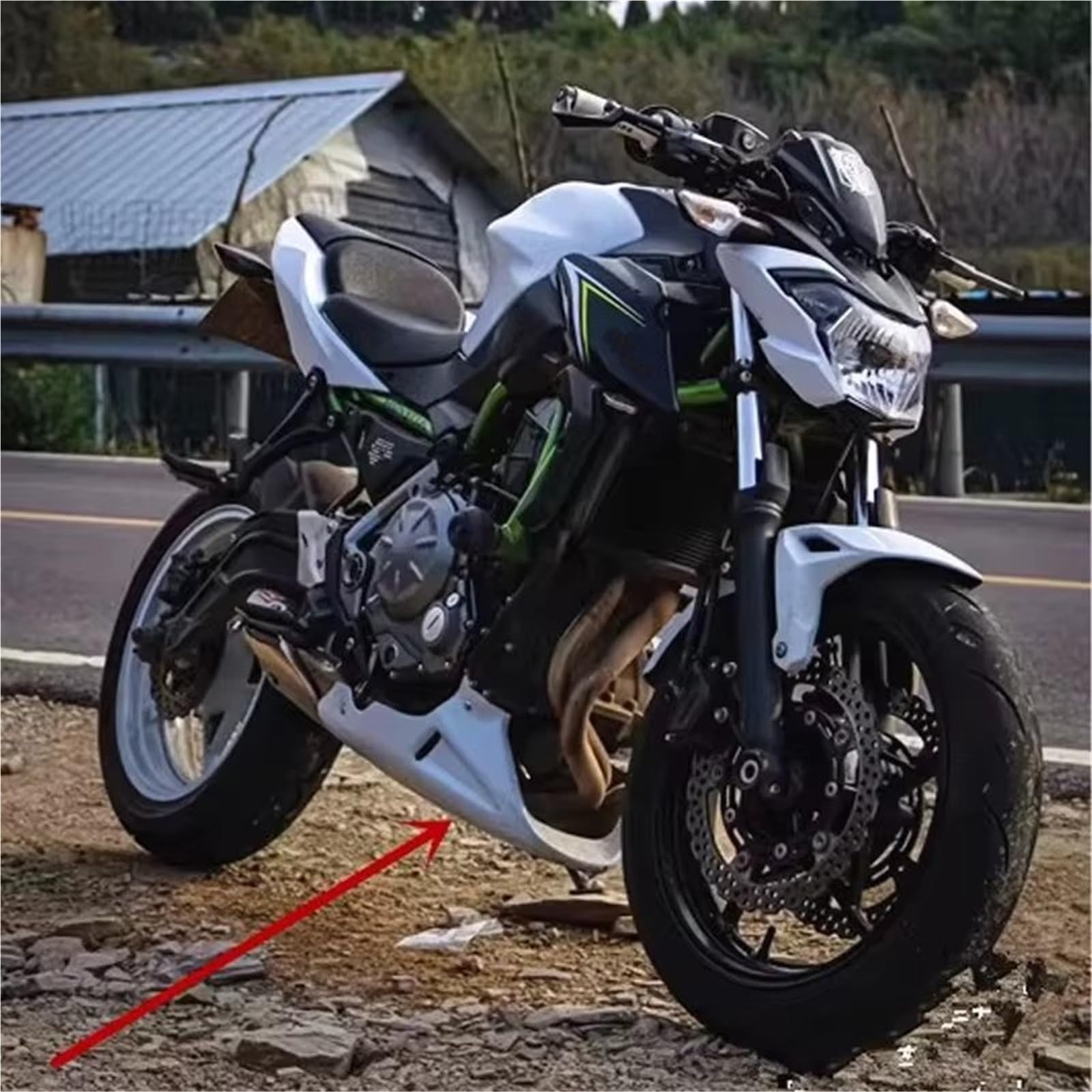 Carrozzeria Motore Inferiore Motocicletta Per Kawasaki Z 650 Z650RS 2017-2024 Protezione Motore Per Moto Telaio Spoiler Inferiore Carenature Copertura Puntale Accessori(Matte Black)