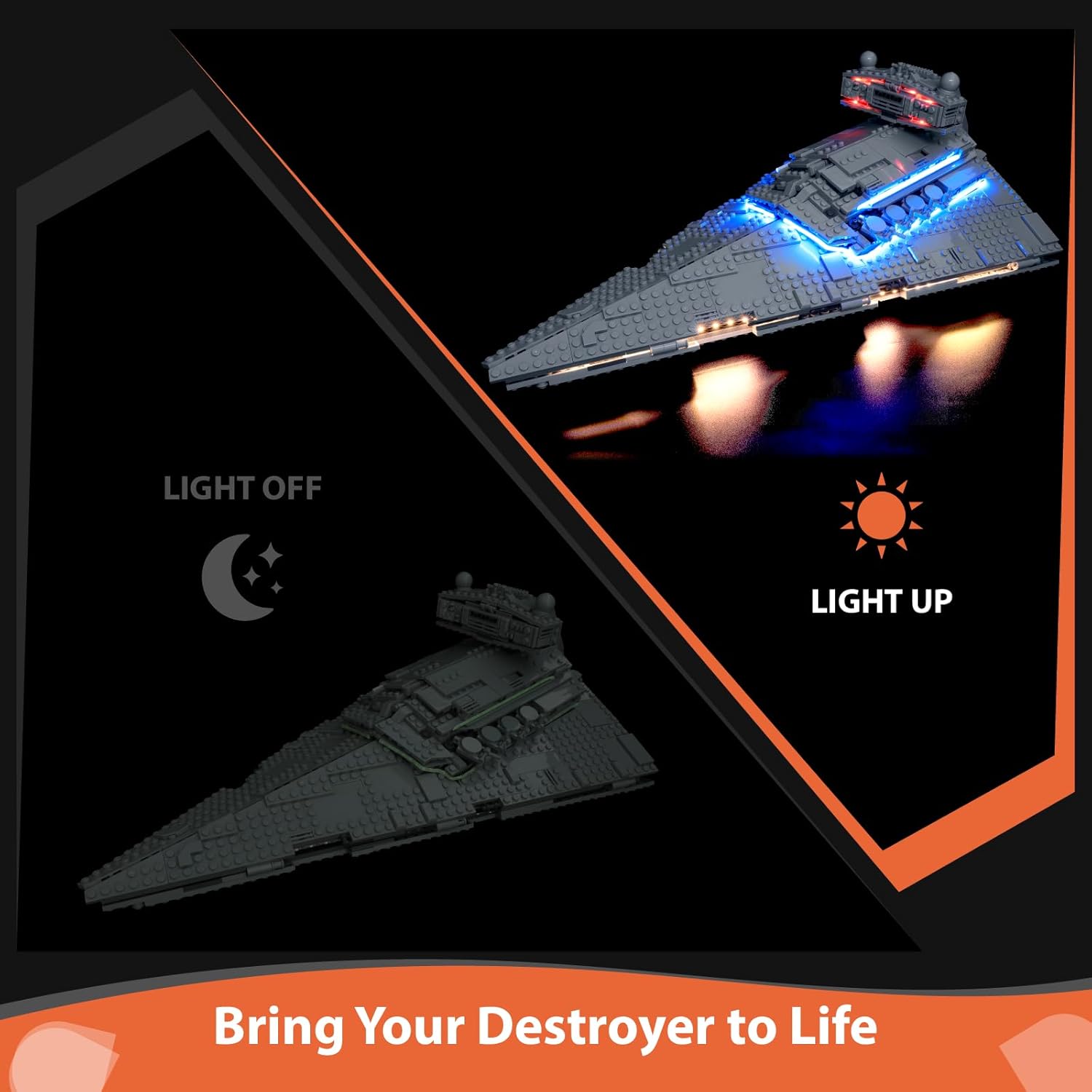 LED Light Kit for Lego Imperial Star Wars Imperial Star Destroyer 75394- Lighting Compatible with Lego Star Wars 75394 Building Model (Not Included The Model Set)