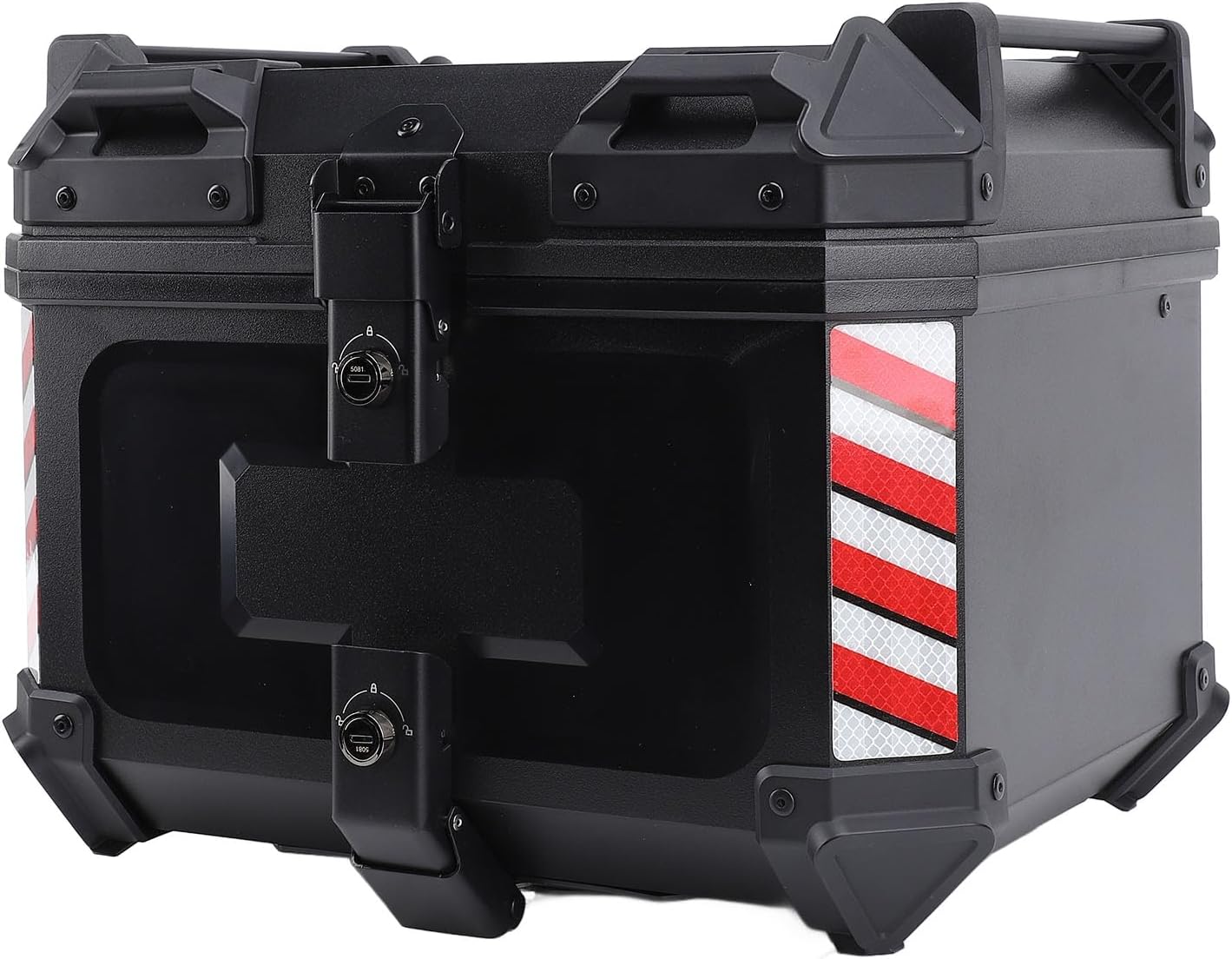 Focket Top Box, 45L Dust Tail Box with Safety Lock, Trunk Detachable Shockproof Lining Nighttime Reflective Strips for Universal