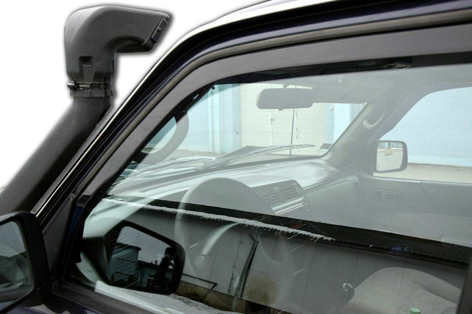J&J AUTOMOTIVE Deflettori d'Aria per Nissan Patrol Y61 3-Porte 1997-2005, Set da 2 Pezzi, Nero Fumé Oscurato Heko