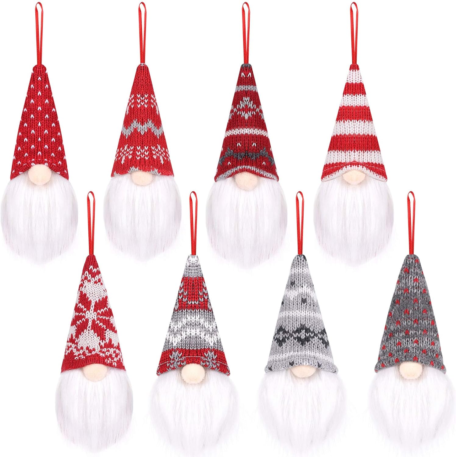 Tmflexe 8PCS 2021 Christmas Gnomes Ornaments Tree Hanging