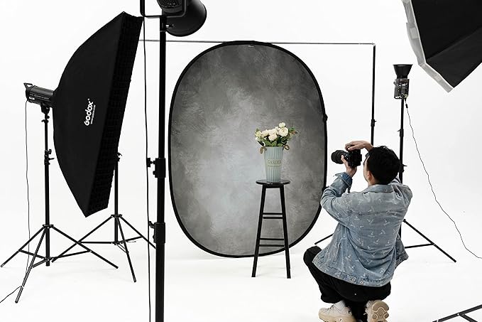 Kate Fondo Plegable 5x6.5ft Gris para Fotografía y Video miniatura 5