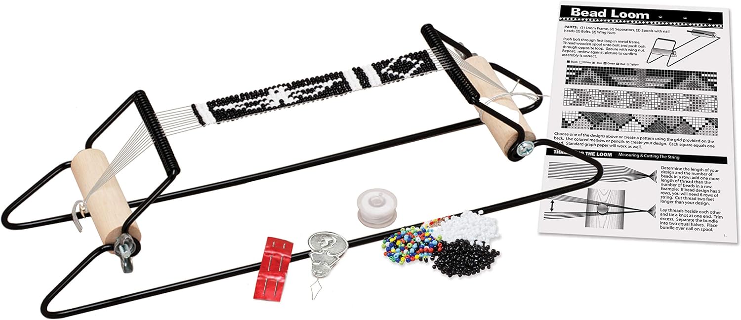 Creativity Street Bead Loom Black, 6 in : Arts, Crafts & Sewing