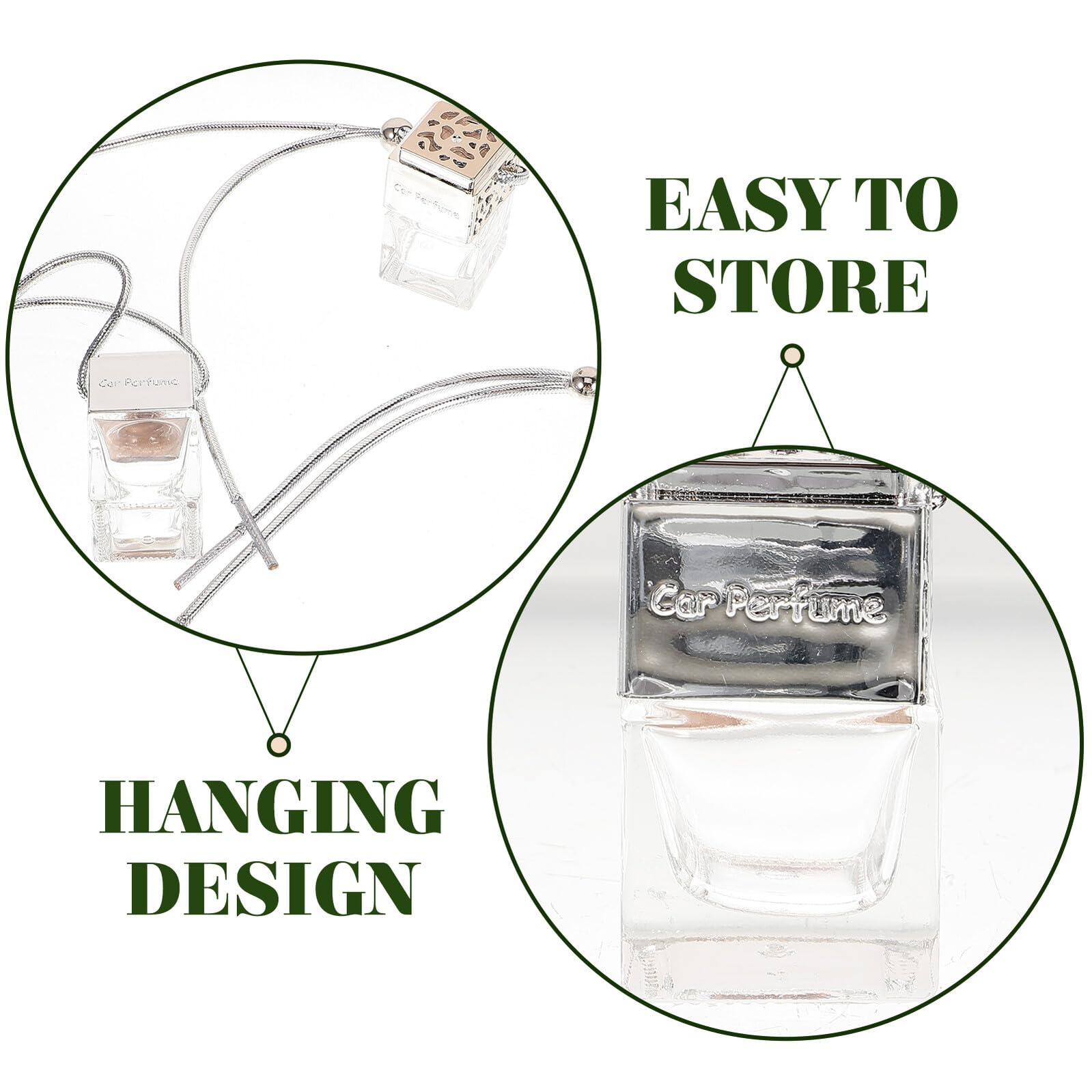 Beavorty 20 Stück Leere Glas Duftflaschen 8 Ml mit Silberner Kappe Nachfüllbarer Aromadiffusor für Auto Kompakter Tragbarer Duftzerstäuber für Aromatherapie und Raumdüfte