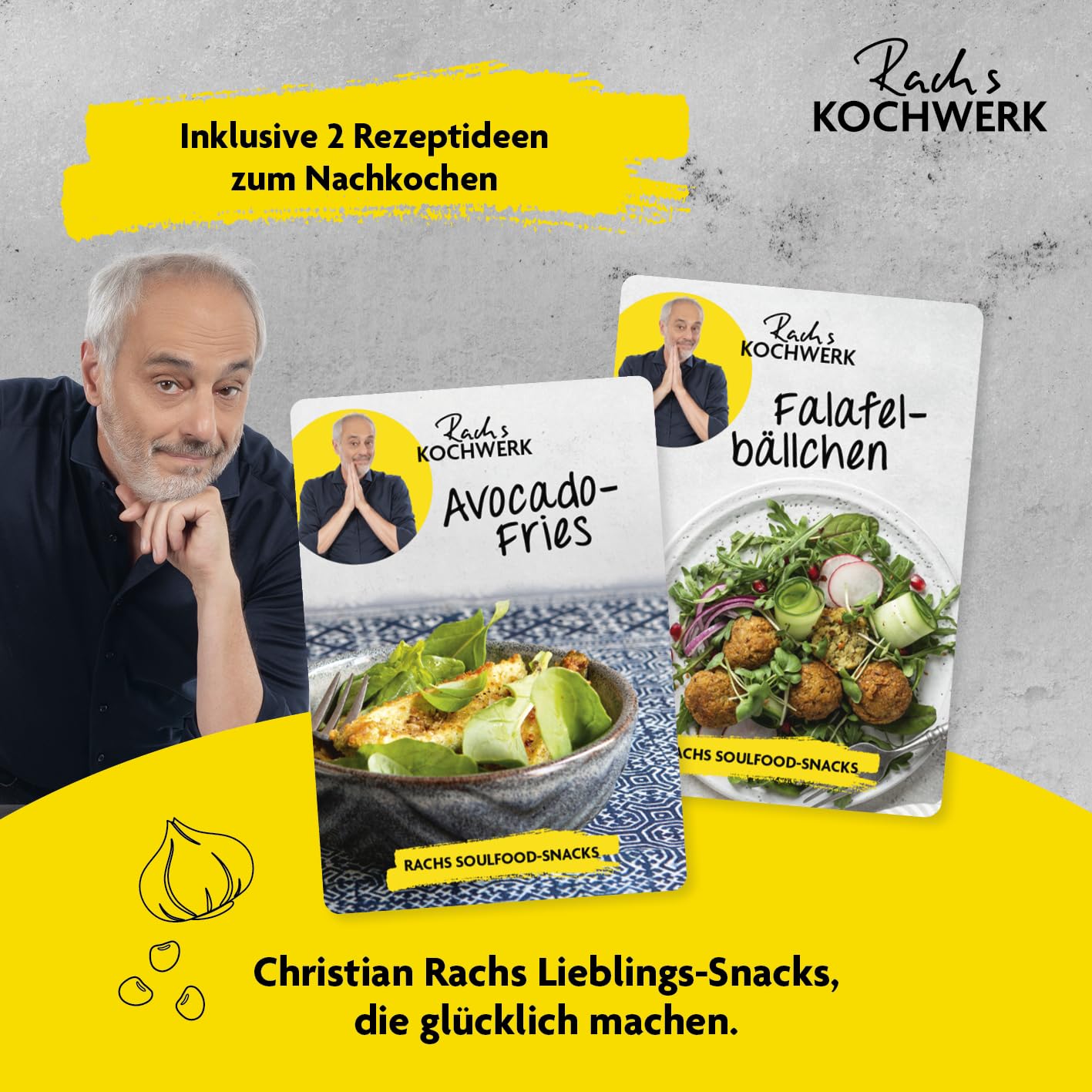 Rachs KOCHWERK Digitale Heißluftfritteuse 4L | Airfryer mit Touchscreen für fettarmes Garen, Grillen oder Backen ohne Öl | Erinnerungsfunktion zum Wenden | Leichte Reinigung | 1400W