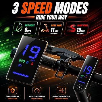 Electric Scooter with Seat for Adults, 350W Motor, 19 MPH Top Speed, 15 Miles Range, Folding Commuter E Scooter with Storage, 8.5 inch Solid Tires, Dual Brake, App Control, UL2272 Certified