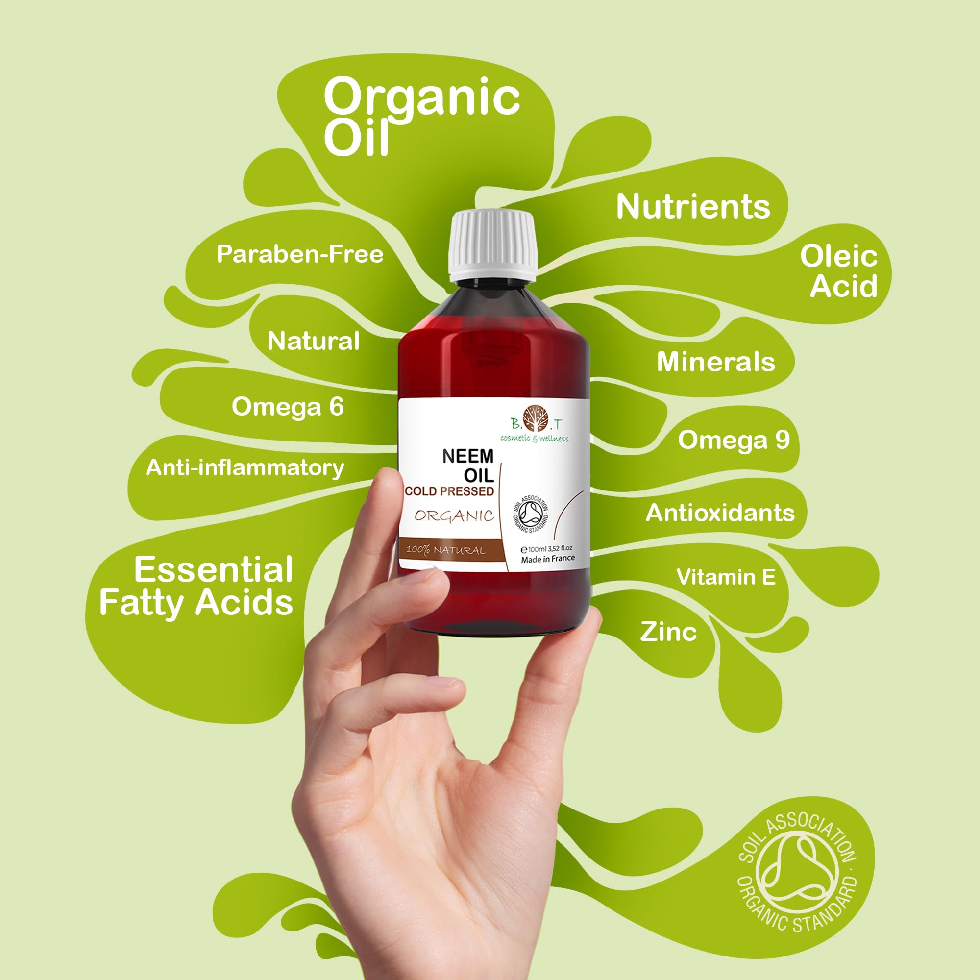 Organiczny olejek z miodli indyjskiej – 100% czysty i naturalny, do prac ogrodowych, pielęgnacji zwierząt i skóry – środek odstraszający owady, do leczenia trądziku i wielu innych – tłoczony na zimno