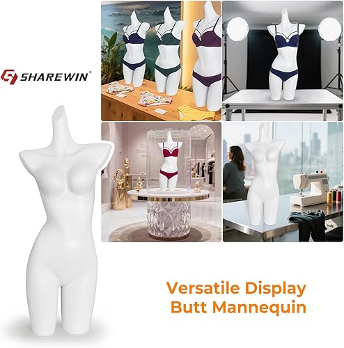 Miniatura 6 de SHAREWIN Torso de maniquí femenino, maniquí de ropa interior para exhibición de mostrador y escaparate de lencería femenina y trajes de baño
