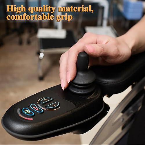 Miniatura 3 de 2 piezas de perilla y polaina para silla de ruedas eléctrica, silla de ruedas negra, ayuda a la movilidad, accesorios para sillas de ruedas,