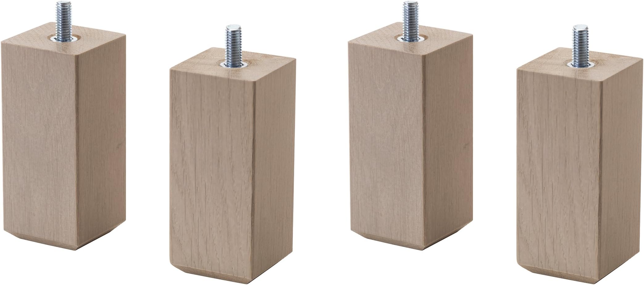 IKEA Stubbarp Adjustable Wood Furniture Support Legs For Besta System - Walnut Effect Light Gray - 4 Pack