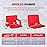 Nova Microdermabrasion 20.5/25 Wide Stadium Seat for Bleachers w/Back Support Padded Cushion Portable Reclining Bleacher Seats Camping Stadium Chair Waterproof Red