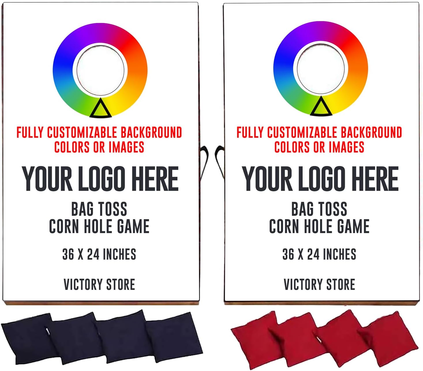 VictoryStore Cornhole Games - Custom Logo Cornhole Bag Toss Game