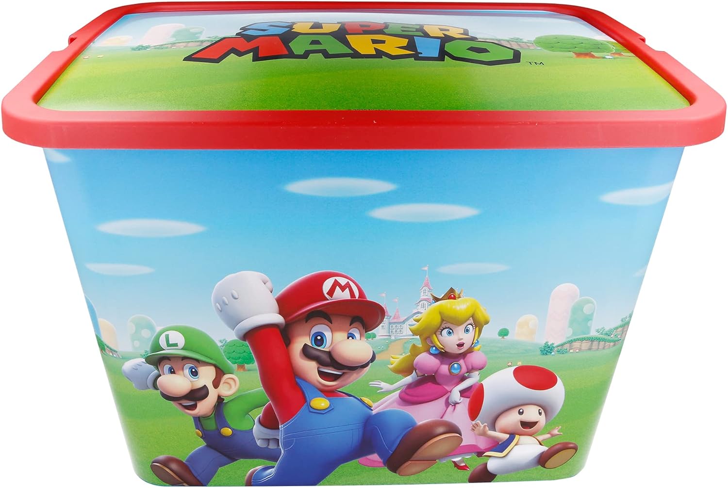 Stor Super Mario Storage Box Container with Click Lock Lid, For Kids, Bedroom, Playroom, Toys, BPA Free (23 Litre)