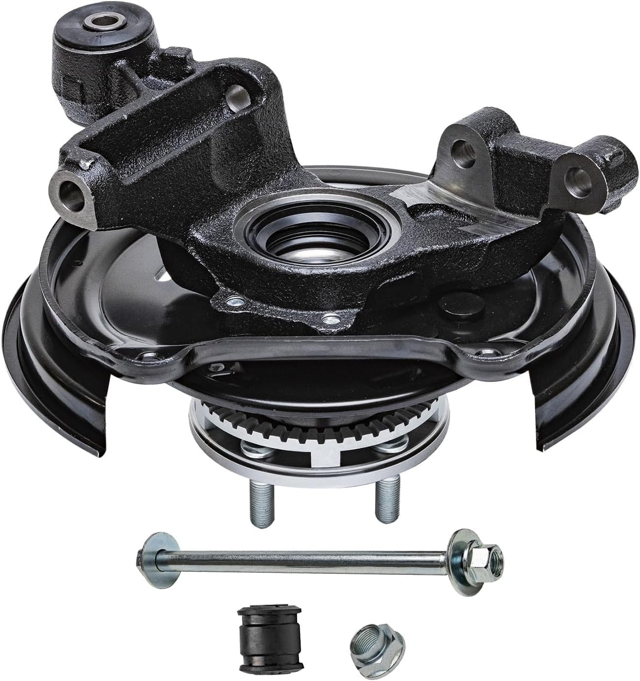 Detroit Axle - Rear 2pc Steering Knuckles for 2001-2008 Subaru Forester w/Rear Disc Brakes, 2 Steering Knuckles & Wheel Bearing Hubs Assembly 2002 2003 2004 2005 2006 2007 Replacement