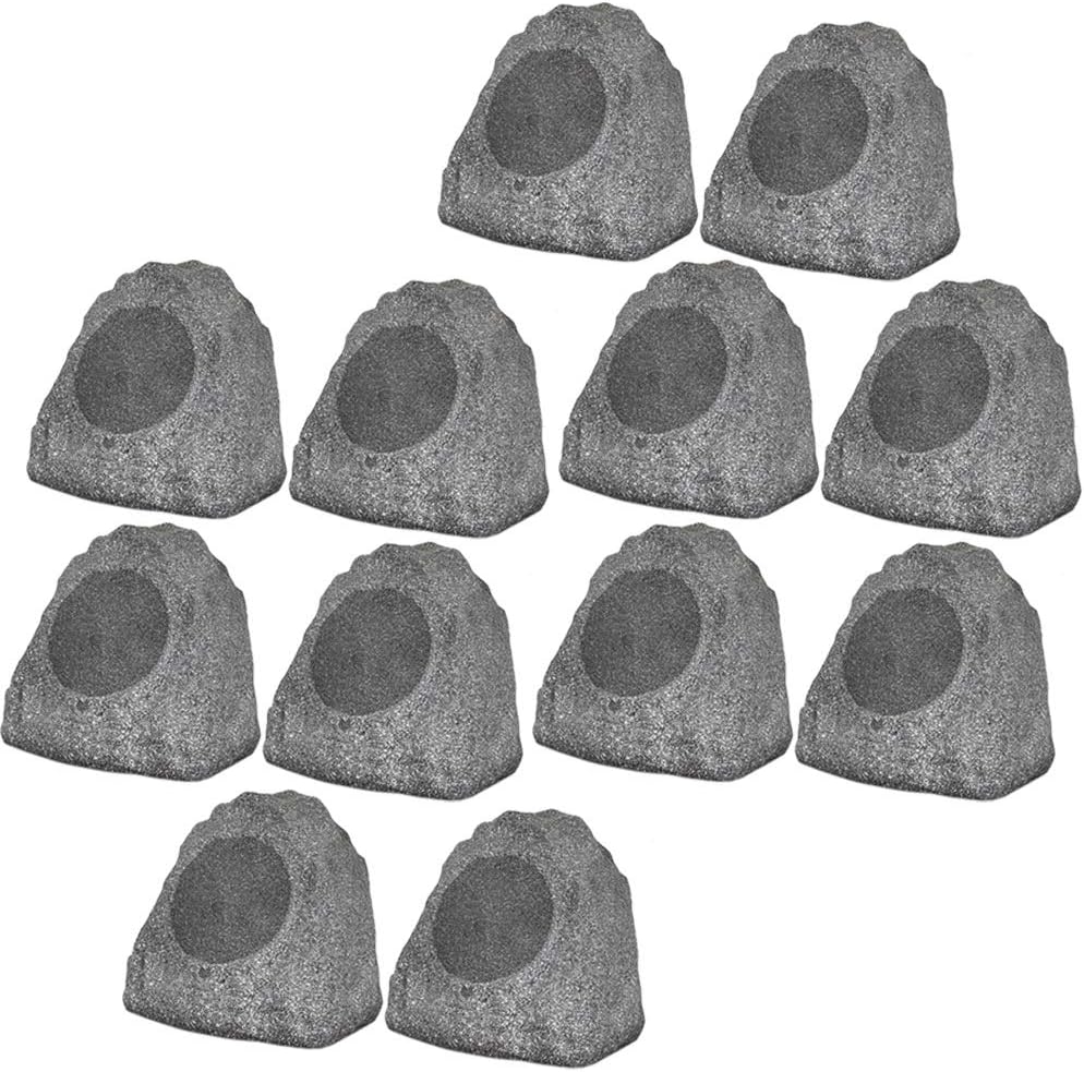 Amazon.com: 12R8G Outdoor Granite 8" Rock 12 Speaker Set for Deck Pool ...