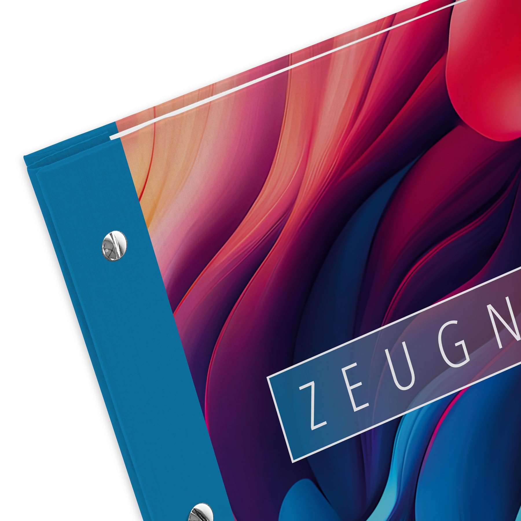Itenga Zeugnismappe – Buntes Wellen-Design, A4, W Produktbild-Vorschau 6