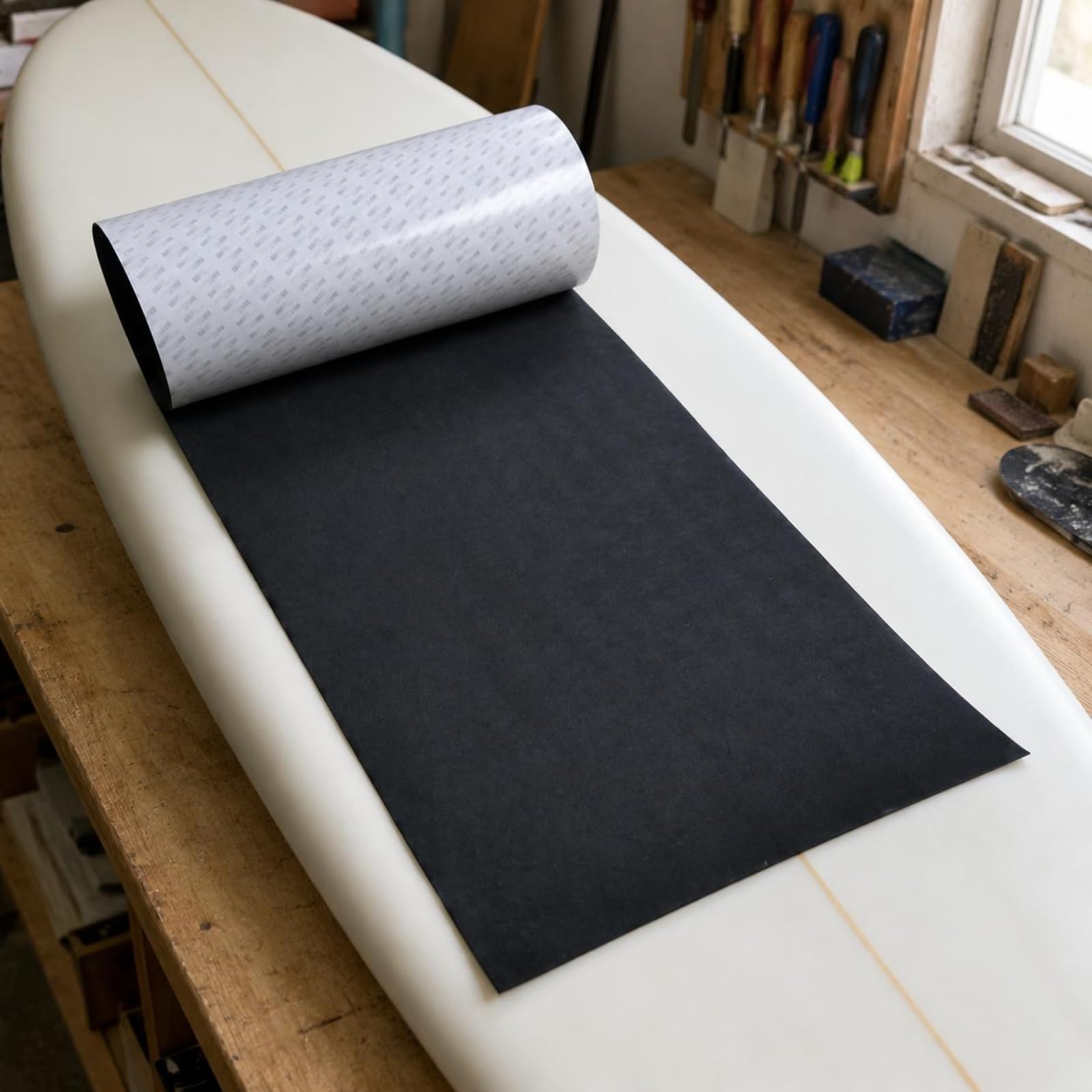 MERIGLARE Surfboard Traction Pad Tapis de Traction Surf Antidérapant Pad Planches Ailerons Adhésif Mousse EVA Longue Bande pour Contrôle des Virages et