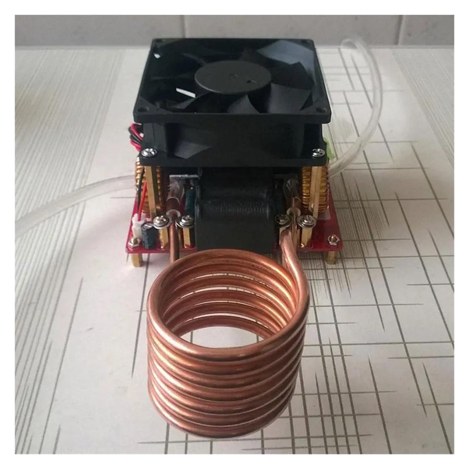 Kit de plaque chauffante à Induction ZVS 1000w, Tube bobine cuisinière, bricolage 100x100x85mm, noir for outil d'équipement électrique,Protection contre la surchauffe