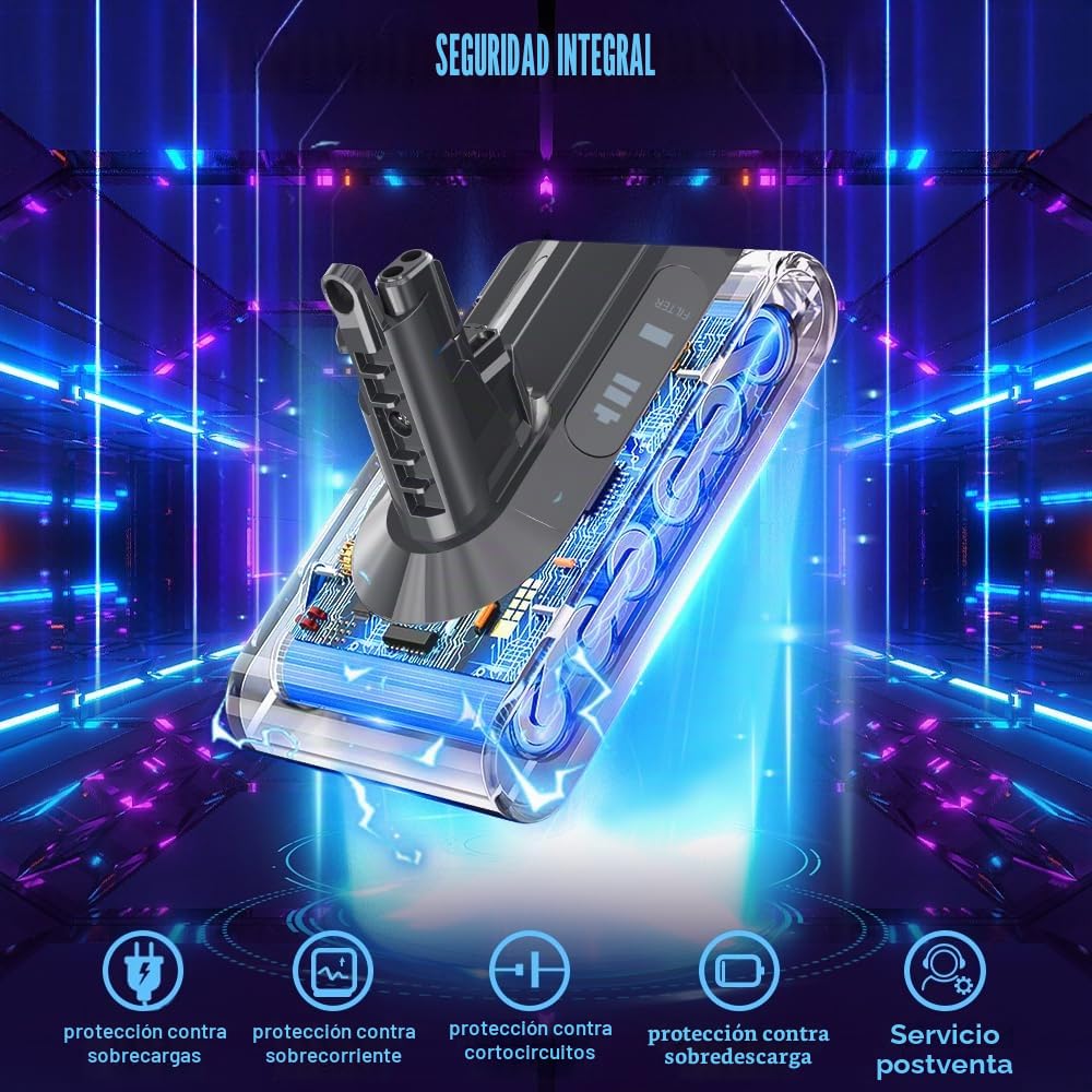 STANEW Batería de Repuesto para Dyson V10 SV12 con filtros, Batería para Dyson Aspiradora V10, Absolute,Cyclone, Animal, Absolute, Fluffy, Motorhead, Total Clean, Li-Ion 25.2v 3900mAh