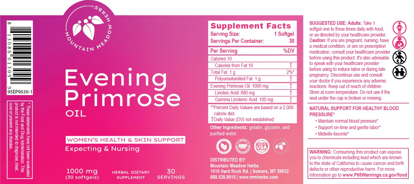 Mountain Meadow Herbs Evening Primrose Oil, Hormonal Support, 1000mg, 30ct — Amazon image 7