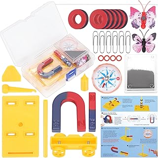 Rustark 30Pcs Science Magnet Kit Physics Science Magnet Kit Education Science Experiment Tools for School Students Education