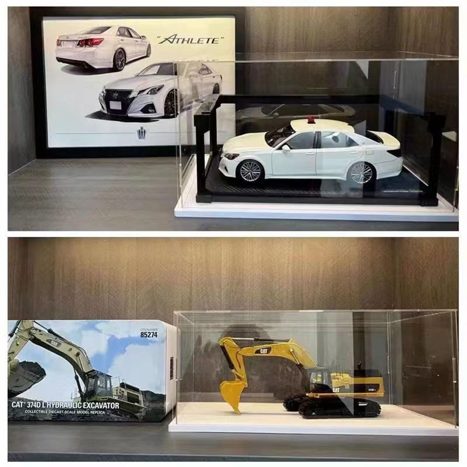 Klare Acryl-Vitrine-Assemble öffnende Tür, verdickte Basis, staubdichte Schutz Showcase für Action Figuren Spielzeug Collectibles (50x20x25cm/20x8x10inch)