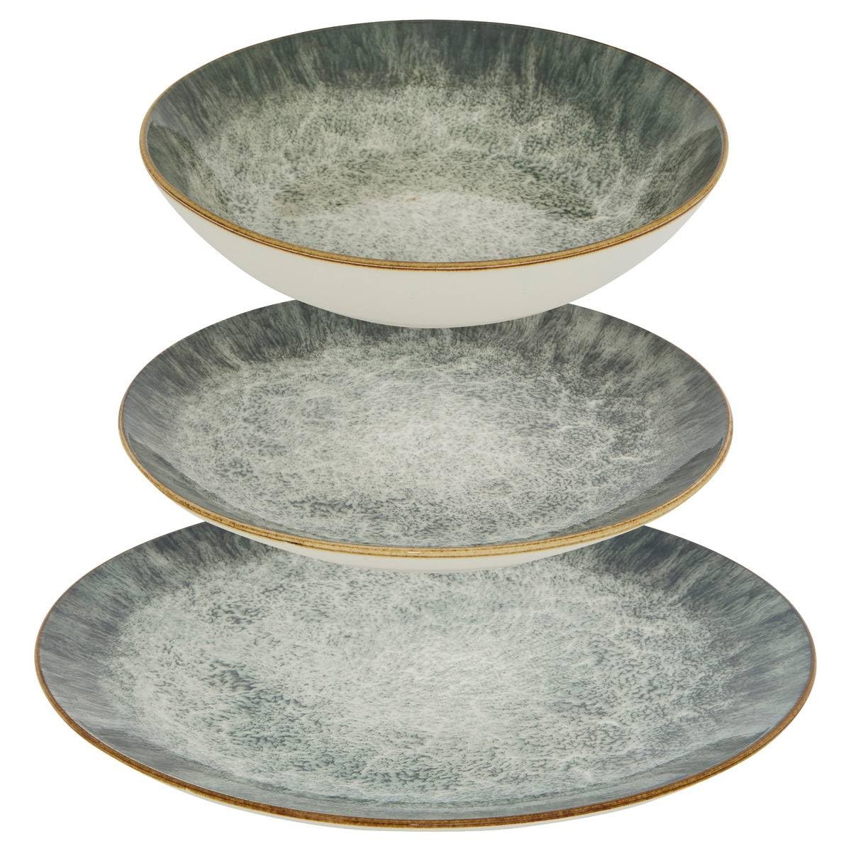 Atmosphera - Juliette vajilla 12 pieza(s) verde l26.5xd2.4xh26.5cm