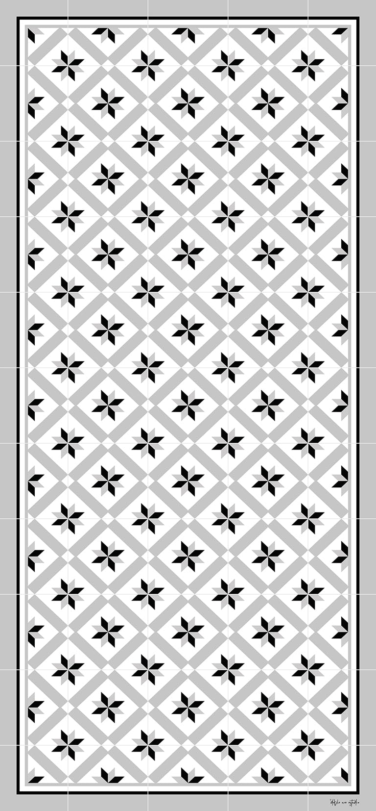 DobleUve Estudio Tapis Vinyle 24 | Gris | 160x200 cm | Tapis Cuisine | Tapis de Salon Antidérapant Antifongique Ignifuge | Tapis Enfants | Tapis Bain PVC | Tapis PVC