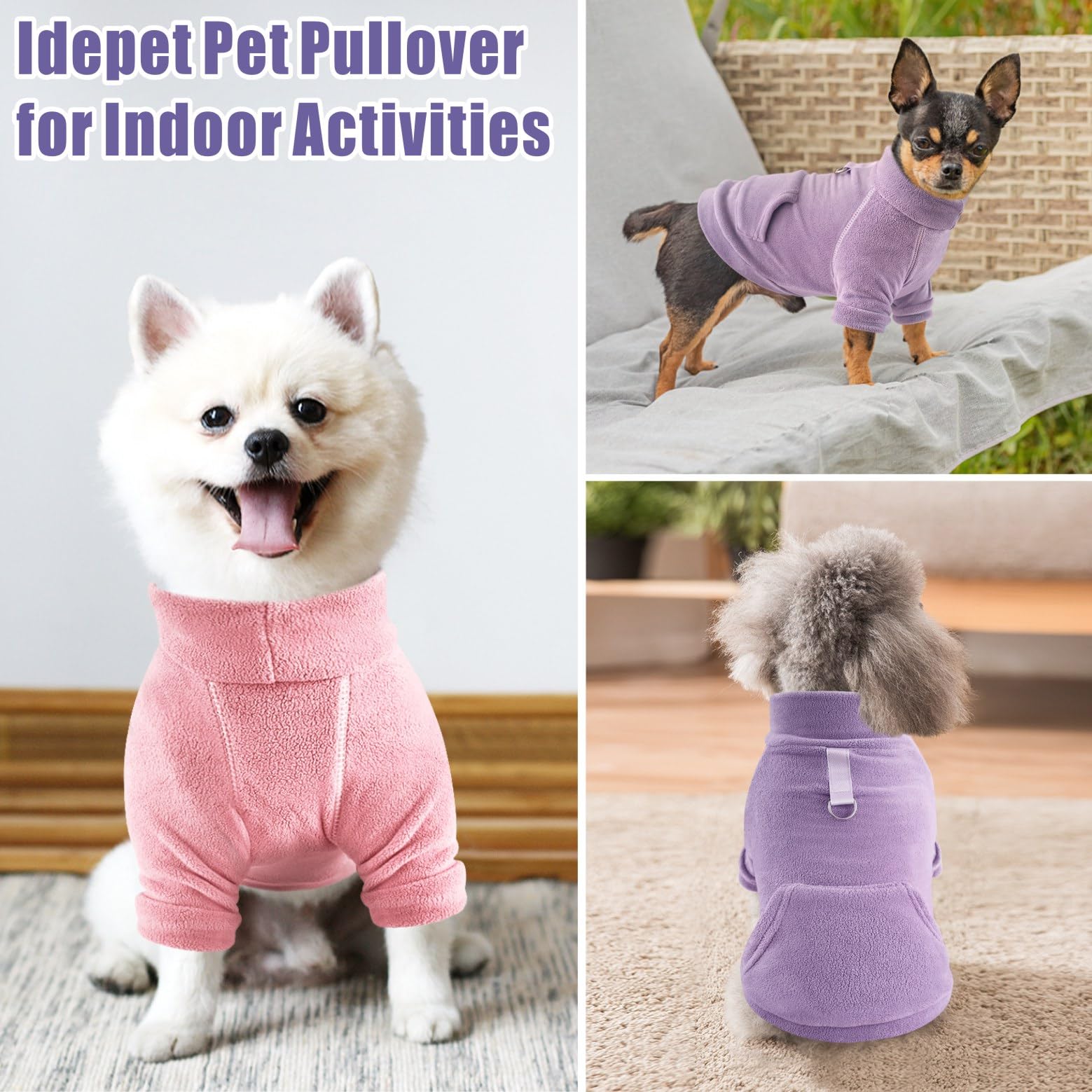 Cane Con Cappuccio Cani Cappotti Caldi Cotone Felpe Abbigliamento per cani con Tasca Cucciolo Pullover Cane Jumpsuit per Cani