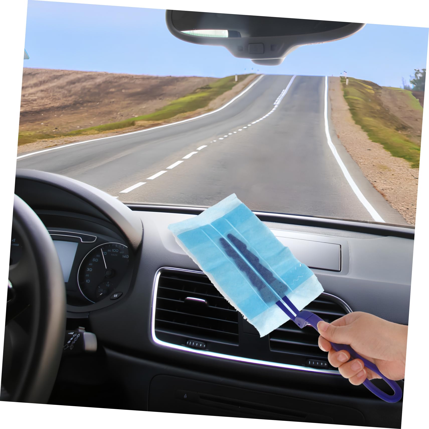 Gatuida 4sets Duster Elettrico Con Ricariche Panno Elettrostatico Per Pulizia Di Mobili Finestre e Auto Design Ergonomico e Manico Resistente Testine Sostituibili Facile Da Usare e
