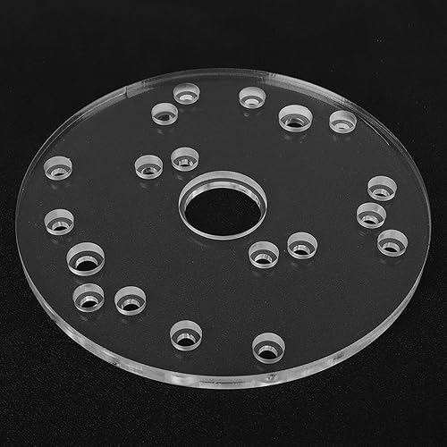 Miniatura 7 de Estink Placa base universal para enrutador, acrílico de 6.5 pulgadas con tornillos de centrado, grosor de 0.3 pulgadas, para enrutadores de ajuste