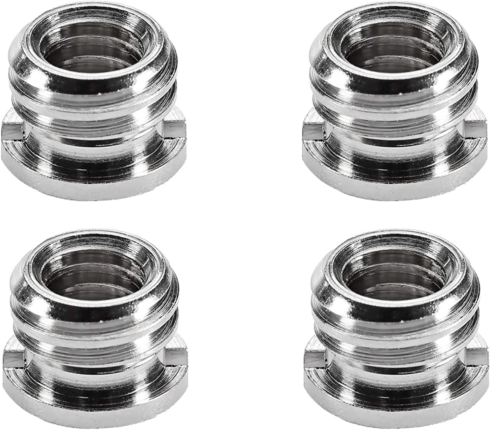 EGEN Standard 1/4"-20 Female to 3/8"-16 Male Screw Adapter Reducer Bushing Converter, Convert Screw Adapter for DSLR Camera Camcorder Tripod Monopod Ball Head Ballhead Video Light Stand (4 Pack)