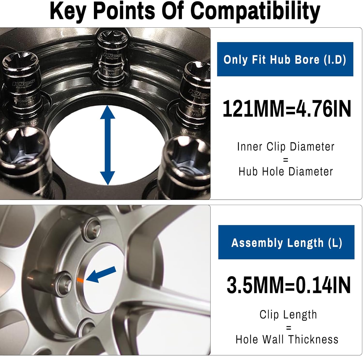 for XD Series XD786 XD795 Wheel Center Caps 464K131-2 Rim, 8 Lug (4 Pcs)