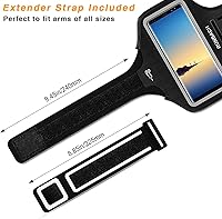 Vista 2 de Brazalete para Galaxy Note 20/10+/9/8, bolsa de ejercicio para correr a prueba de sudor con huella dactilar/soporte para llaves y ranura