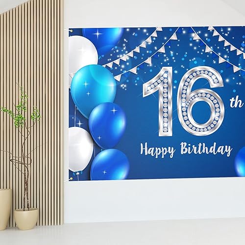 Vista 111 de HAMIGAR Fondo de pancarta de feliz cumpleaños 60 de 60 x 4 pies, decoraciones de cumpleaños de 60 años, suministros de fiesta para mujeres