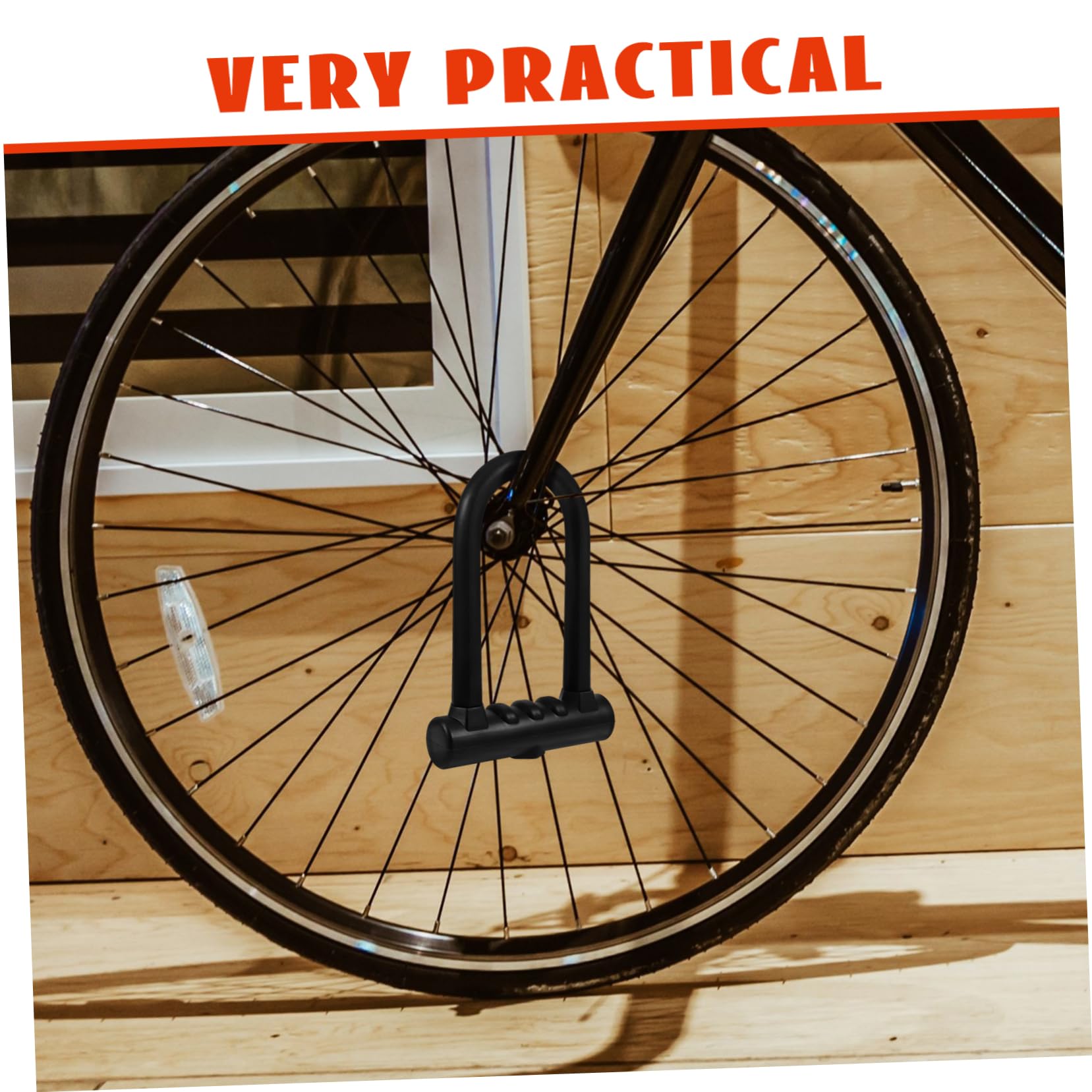 Lucchetto U per Bici, Doppia Apertura, Rinforzato, Nero | Silicone e Ferro, Design Elegante, per Bicicletta ed E-bike, Uso Antifurto su Moto