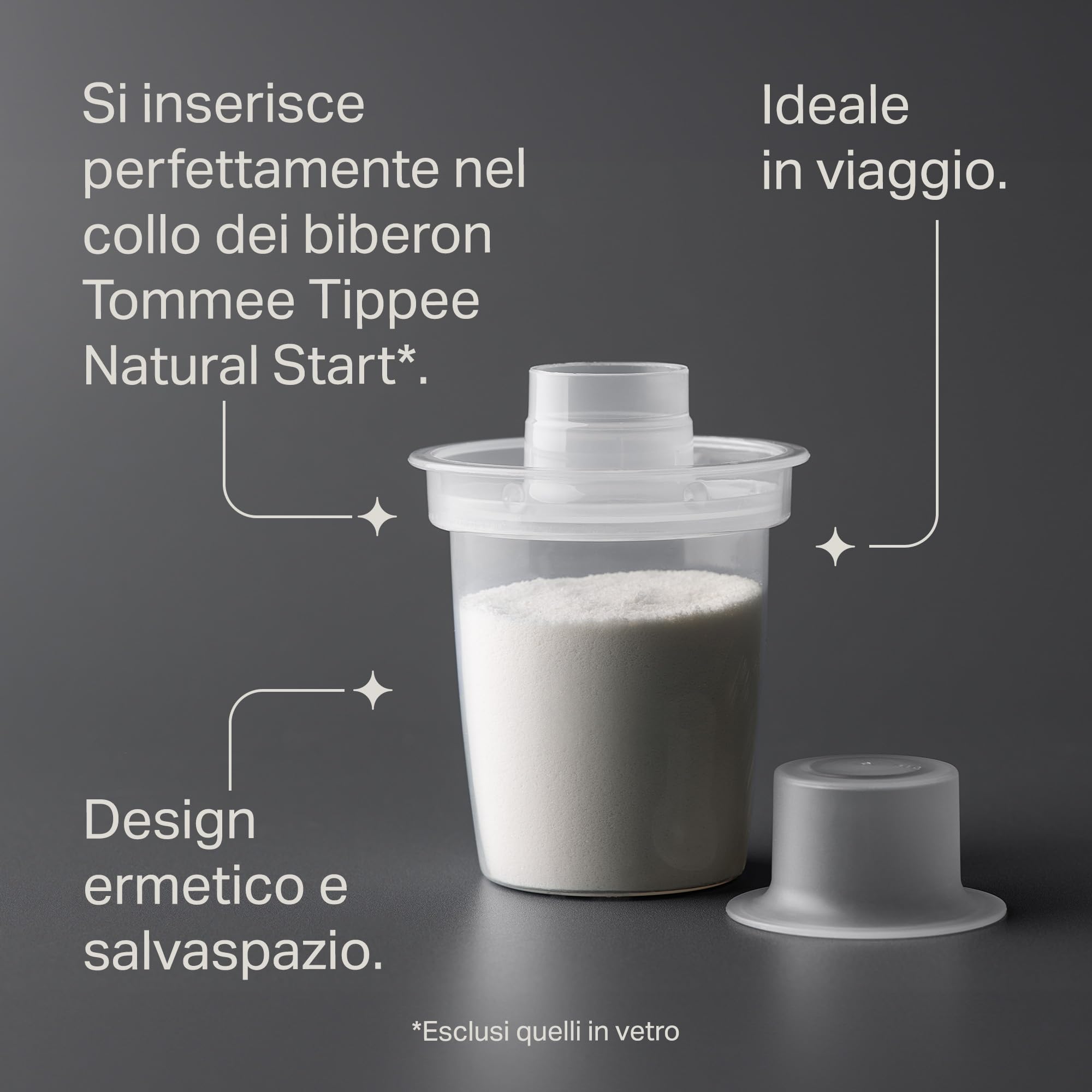 Scatola Dosatrice Per Latte In Polvere Neonati - 4 Strati, Portatile, Senza BPA, 55g Per Strato - 2
